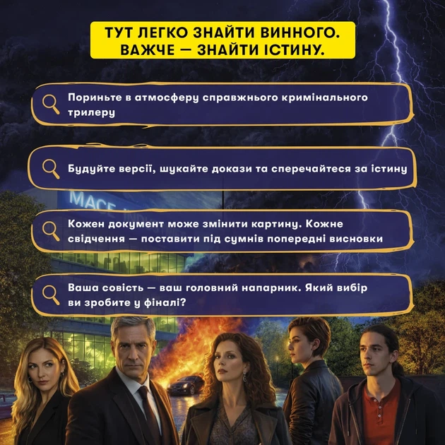 Настільна детективна гра Ціна заповіту. Розкрий правду, яку всі воліють приховати - Фото 6 Настільна детективна гра Ціна заповіту. Розкрий правду, яку всі воліють приховати - зображення 6