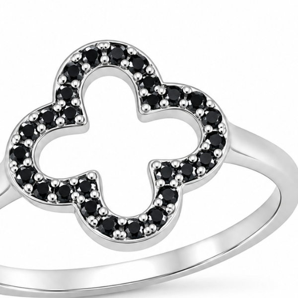 Кольцо серебряное Клевер с фианитами Silver Style 17.5 р. (11482.10 sku:2300103963416) - изображение 2