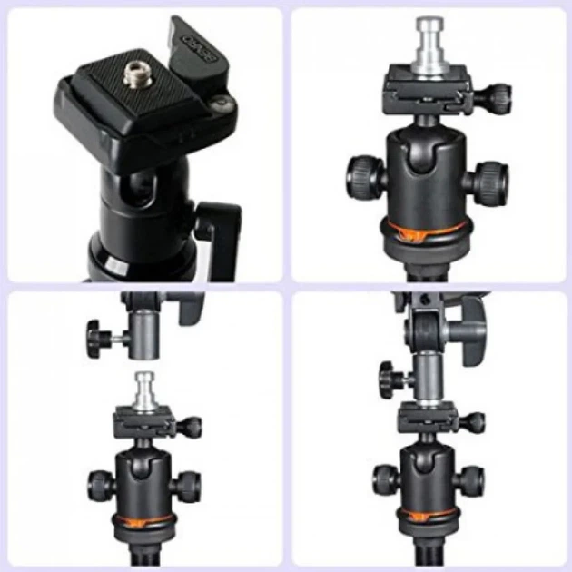 Универсальный держатель адаптера PhotoGear SC-14 для света с переходником 1/4"–3/8" на стойку и штатив - изображение 4