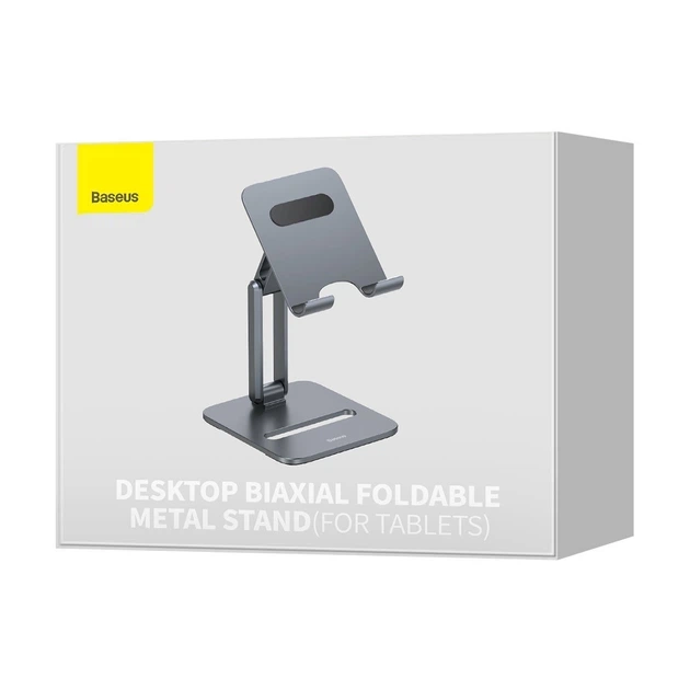 Держатель для планшета Baseus Desktop Biaxial металлический складной 13" серый (LUSZ000113) - изображение 8