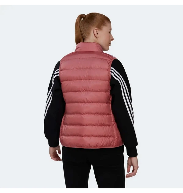 Жіноча жилетка Essentials Light Downvest Red HK4660 світло червона утеплена качиним пухом на замок безрукавка Розмір S - зображення 3