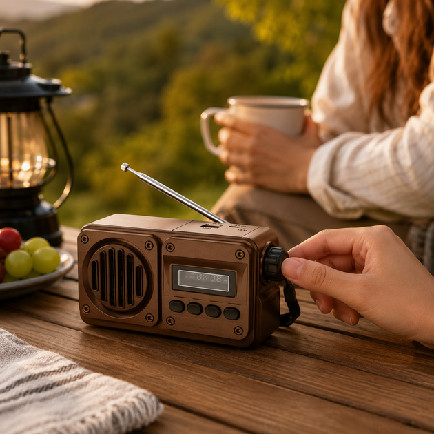 Радіоприймач Golon RX-BT499 VS Bluetooth, USB, microSD, TWS, сонячна панель, Power Bank - зображення 2