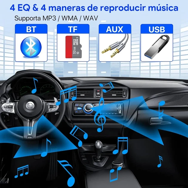 Автомобильное радио Chismos Coche Bluetooth N2215 - изображение 5