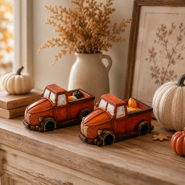 Декоративна ароматична свічка Pumpkin Truck «Гарбузові хмаринки», 45 мл, осінній декор - изображение 4