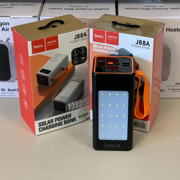 Павербанк Hoco JA88A Power Bank 100000 mAh 22.5W портативний зовнішній акумулятор з LED‑ліхтариком швидка зарядка універсальна батарея для телефону смартфона iPhone Android планшета ноутбука чорний корпус ручка для перенесення - Фото 3 Павербанк Hoco JA88A Power Bank 100000 mAh 22.5W портативний зовнішній акумулятор з LED‑ліхтариком швидка зарядка універсальна батарея для телефону смартфона iPhone Android планшета ноутбука чорний корпус ручка для перенесення - зображення 3