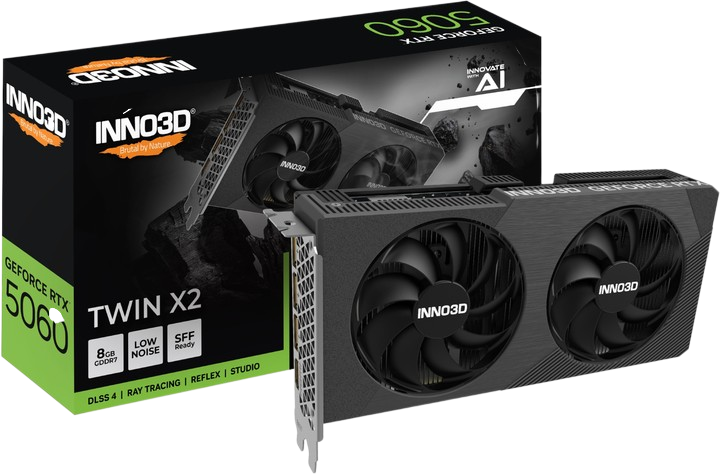 Відеокарта GeForce RTX5060 8GB Inno3D TWIN X2 (N50602-08D7-195071N) - зображення 2