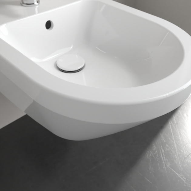 Биде подвесное 37х53см VILLEROY & BOCH ARCHITECTURA 74870001, белый - изображение 5