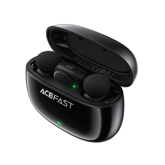 Беспроводная микрофонная система ACEFAST R2 dual-mic 20 часов работы ABS-пластик черный - изображение 4