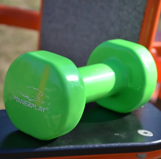 Гантель вінілова PowerPlay 4125 Achilles 3 кг. Зелена (1шт.) (PP_PP_4125_3kg) - Фото 6 Гантель вінілова PowerPlay 4125 Achilles 3 кг. Зелена (1шт.) (PP_PP_4125_3kg) - зображення 6