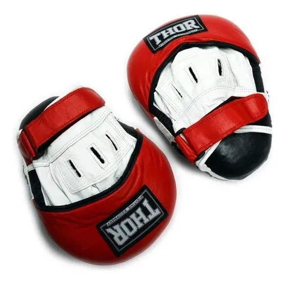 Лапи тренерські THOR 820 (Leather) BLK / RED/WHITE (SPT_820 (Leather) BLK/RED/WHITE) - изображение 4
