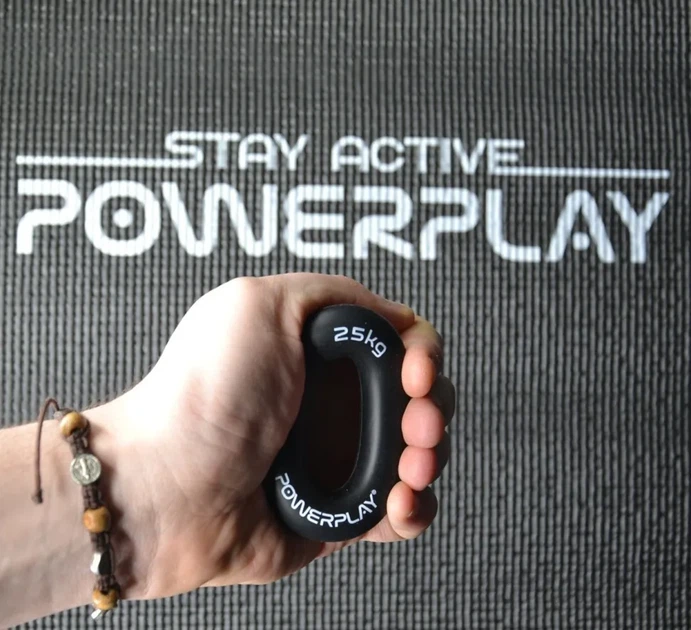 Еспандер кистьовий силіконовий PowerPlay PP-4324 Hand Grip Ring Hard 25 кг. Чорний (PP_PP_4324_25kg) - зображення 7