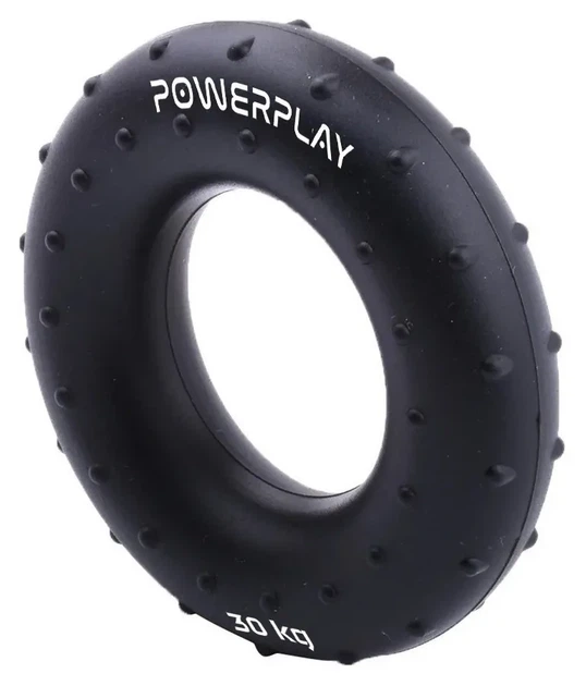 Еспандер кистьовий силіконовий PowerPlay PP-4338 Hand Grip Hard 30 кг. Чорний (PP_PP_4338_Black_30kg) - изображение 2
