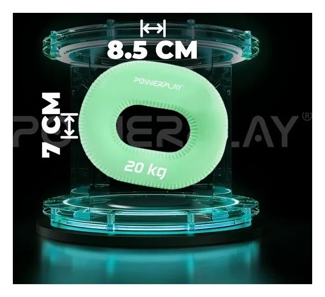 Еспандер кистьовий силіконовий PowerPlay PP-4336 Hand Grip Medium 20 кг. Зелений (PP_PP_4336_Green_20kg) - изображение 9