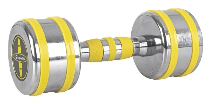 Гантель хромована inSPORTline Yellsteel 8 кг (ISL_20838) - Фото 1 Гантель хромована inSPORTline Yellsteel 8 кг (ISL_20838) - зображення 1