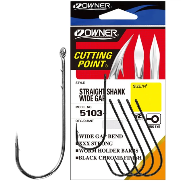Крючок Owner Straight Shank Wide Gap BC #2/0 (6 шт/уп) - Фото 1 Крючок Owner Straight Shank Wide Gap BC #2/0 (6 шт/уп) - изображение 1
