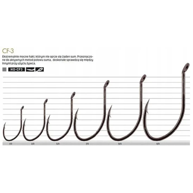 Крючок Owner Catfish (CF-3) 56966 №7/0 black (4шт/уп) - изображение 3