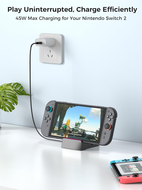 Док-станция для Switch TV для Nintendo Switch 2/1/OLED, портативная док-станция для Switch 2, дорожная база, HDMI 4K@60Hz - изображение 9
