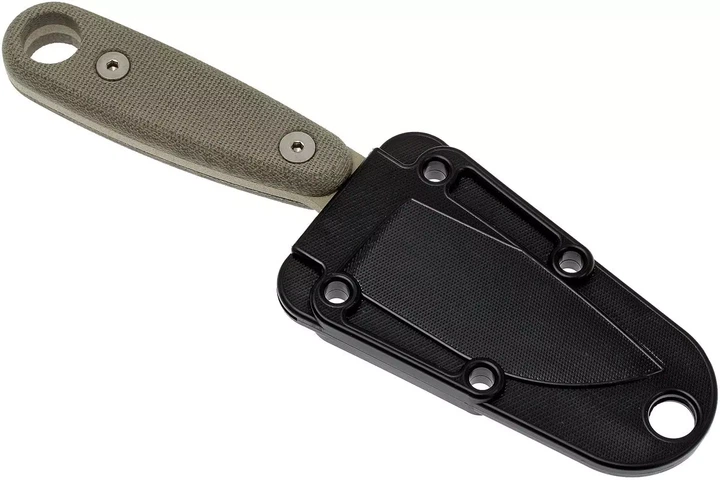 Ніж Esee Knives Izula II, лезо Plain Desert Tan 1095 High Carbon, руківя Micarta Desert Tan, піхви Plastic, IZULA-II-DT - изображение 5