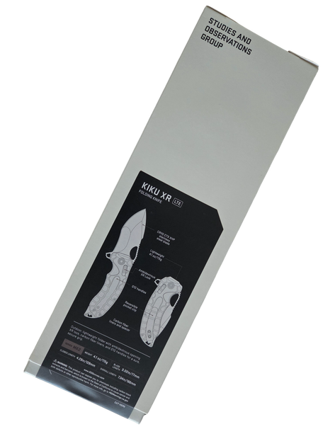 Ніж складаний SOG Kiku LTE XR Lock, лезо Plain Black TiNi CTS-XHP, руківя Black Micarta, Тайвань, 12-27-04-57 - изображение 9