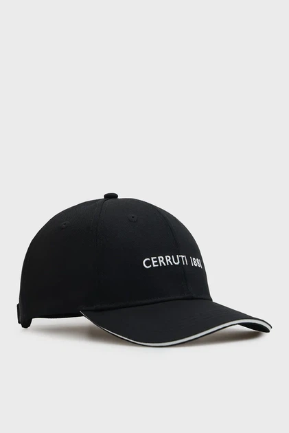 Чоловіча чорна кепка Cerruti 1881 OS CECP06418NM - Фото 1 Чоловіча чорна кепка Cerruti 1881 OS CECP06418NM - изображение 1