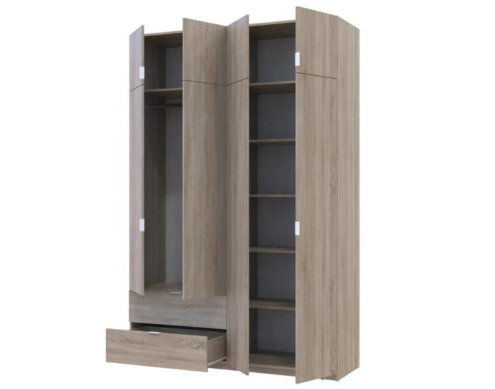 Шафа для одягу Doros Лукас Дуб Сонома 160х50х240 (80737730) - Фото 2 Шафа для одягу Doros Лукас Дуб Сонома 160х50х240 (80737730) - зображення 2