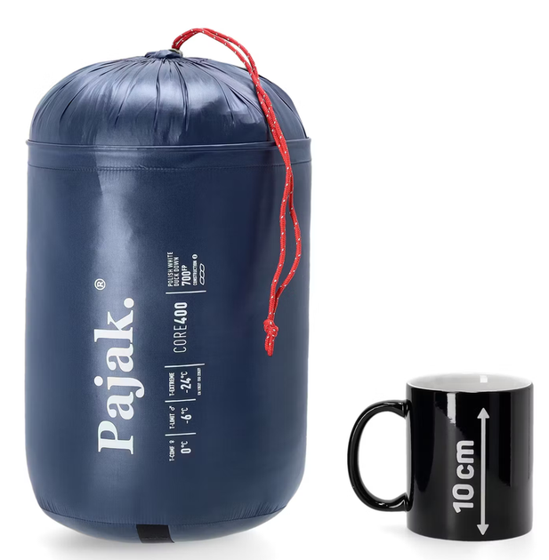 Śpiwór puchowy Pajak Core 400 Short 165 cm Lewy Navy (5905669162364) - obraz 9