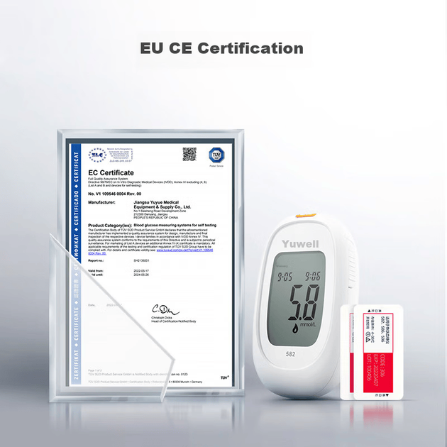 Глюкометр Yuwell 582, для дома, безболезненный, набор - изображение 9