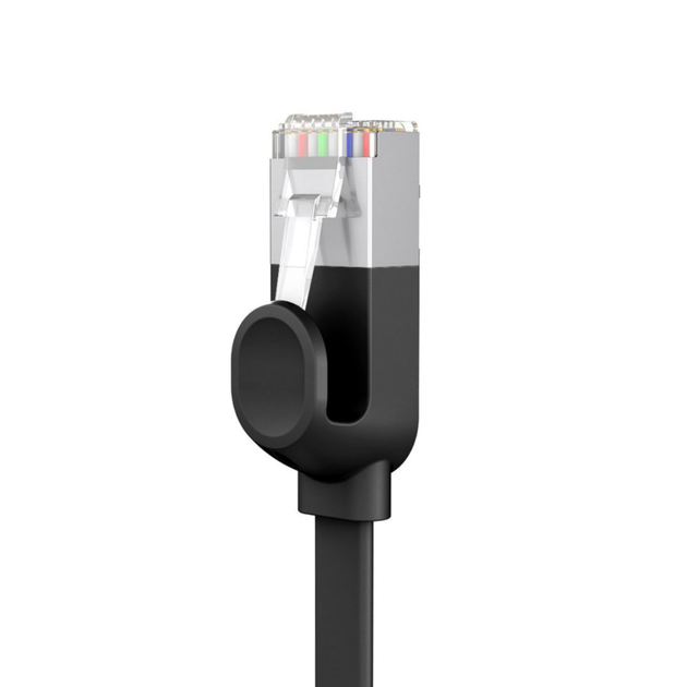 Кабель RJ45 Gigabit Ethernet 5м CAT6 плоский черный для подключения компьютера Baseus PCWL-D01 - изображение 4