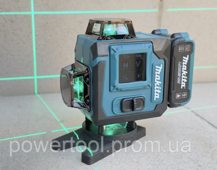 Лазерные уровни Makita Лазерный уровень Makita SK700GDZ 4D Нивелир на 16 зелёных линий Строительный лазер со штативом кейсом и двумя аккумуляторами - изображение 5