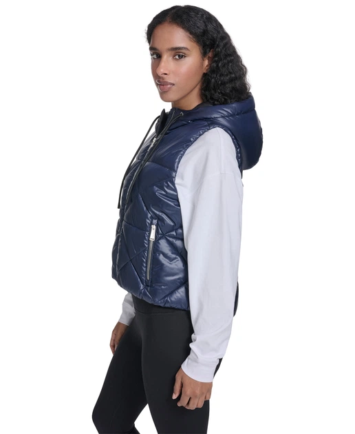 Женская жилетка Calvin Klein с капюшоном 1159858568 (Синий L) - Фото 2 Женская жилетка Calvin Klein с капюшоном 1159858568 (Синий L) - изображение 2