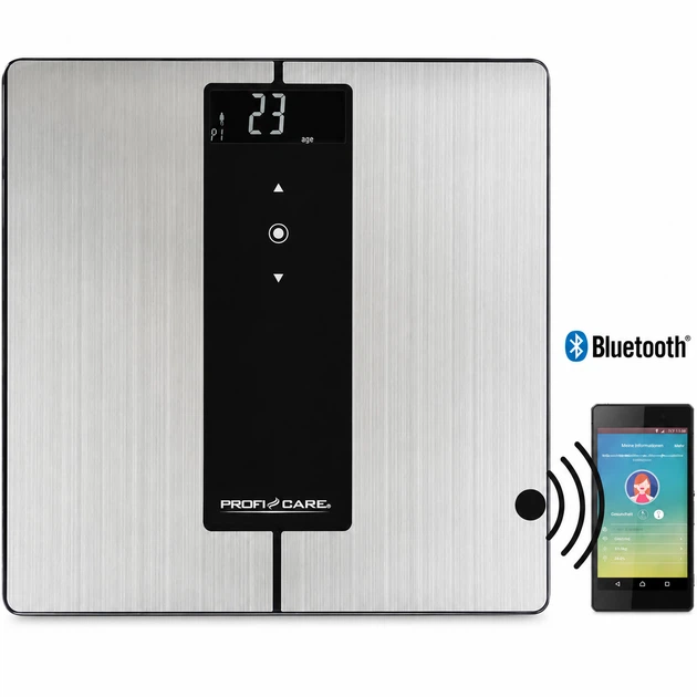 Диагностические напольные весы ProfiCare PC-PW 3008 BT до 180 кг, Bluetooth, анализ состава тела, стеклянная платформа - изображение 4
