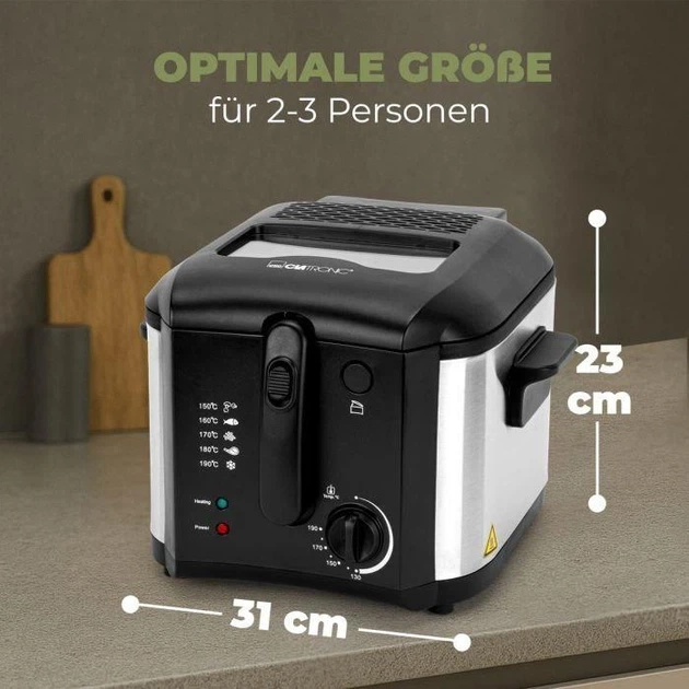 Фритюрница Clatronic FR 3649 2,5л, 1600 Вт, черная нержавеющая сталь - изображение 4