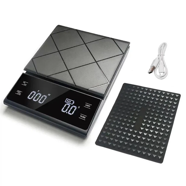 Кухонные кулинарные весы EK6012 до 5 кг с таймером и USB-зарядкой для кофе и выпечки - Фото 3 Кухонные кулинарные весы EK6012 до 5 кг с таймером и USB-зарядкой для кофе и выпечки - изображение 3