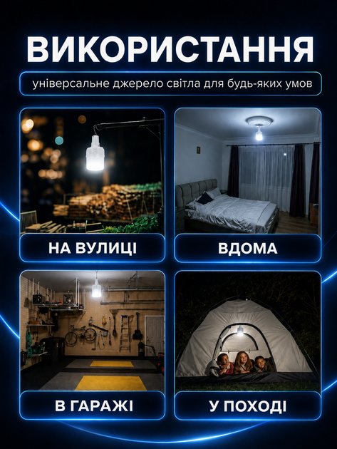 LED лампа туристична кемпінгова cвітильник акумуляторний ліхтар нічник з підвісом 16х9.4х9.4 см (CATA-CT-4279) - Фото 7 LED лампа туристична кемпінгова cвітильник акумуляторний ліхтар нічник з підвісом 16х9.4х9.4 см (CATA-CT-4279) - изображение 7