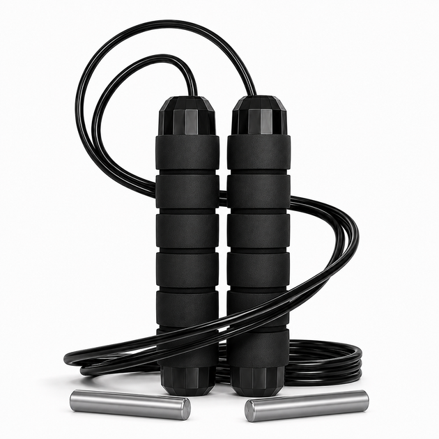 Скакалка EasyFit EF-1917 (с утяжелителем) 2,75 м Черный - Фото 1 Скакалка EasyFit EF-1917 (с утяжелителем) 2,75 м Черный - изображение 1