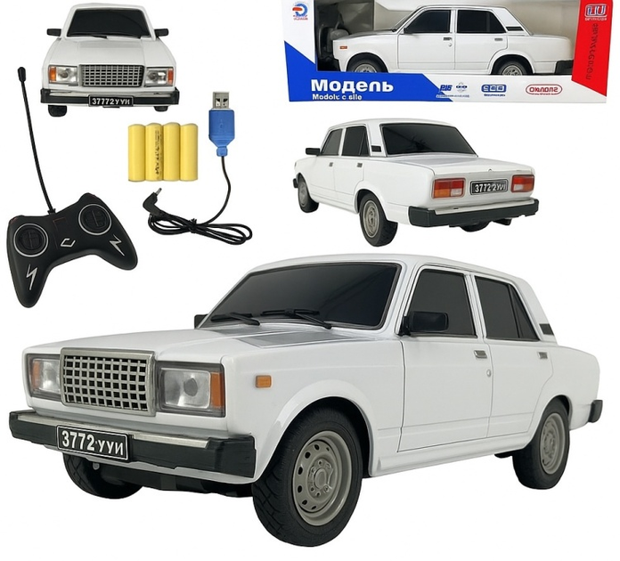Машинка на пульте Lada ВАЗ 2107 1:12, радиоуправляемая машинка Жигули, RC автомобиль классика, авто на радиоуправлении для детей, машинка с подсветкой, с аккумулятором + батарейки в пульт в подарок - Фото 2 Машинка на пульте Lada ВАЗ 2107 1:12, радиоуправляемая машинка Жигули, RC автомобиль классика, авто на радиоуправлении для детей, машинка с подсветкой, с аккумулятором + батарейки в пульт в подарок - изображение 2