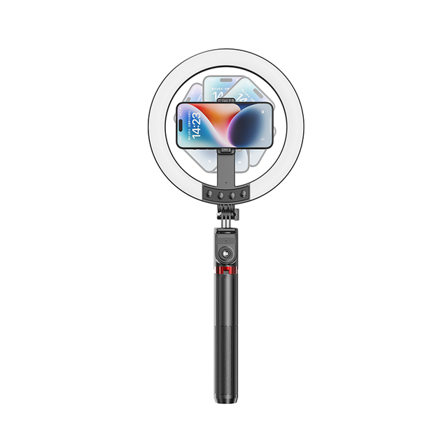 Селфі-палиця зі штативом P100 з кільцевою RGB LED-лампою та функцією AI-автовідстеження 2.2 м Bluetooth 5.2 USB Type-C - зображення 3