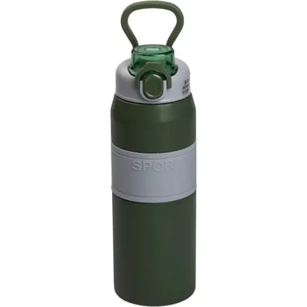 Термос 800 мл з мундштуком і ручкою, зелений(Sport)(HP-14-6GR) - Фото 2 Термос 800 мл з мундштуком і ручкою, зелений(Sport)(HP-14-6GR) - зображення 2