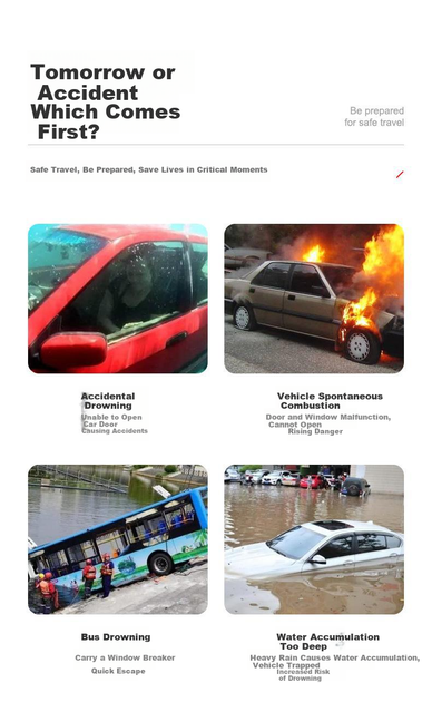 Молоток Shean автомобильный аварийный стеклобой - изображение 7