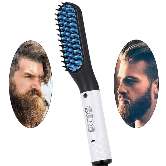 Керамічний випрямляч для бороди та волосся 2 в 1 Beard & Hair Straightener 35 Вт, гребінець-випрямляч, 3 температурні режими - зображення 3