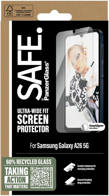 Захисне скло Panzer Glass SAFE. Screen Protector для Samsung Galaxy A26 5G Transparent (5715685017520) - зображення 3