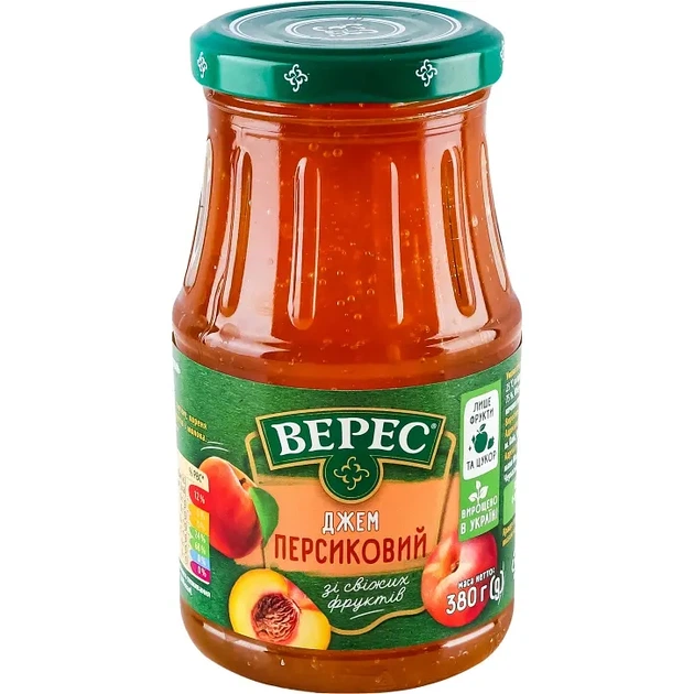 Джем Верес персиковий 380 г - изображение 2