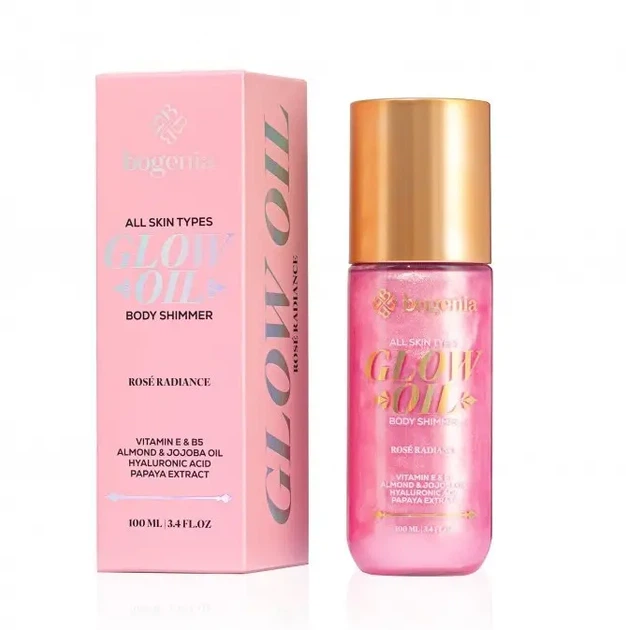 Олія-шимер для тіла Bogenia Glow Oil Body Shimmer Rosé Radiance 100 мл - Фото 1 Олія-шимер для тіла Bogenia Glow Oil Body Shimmer Rosé Radiance 100 мл - зображення 1