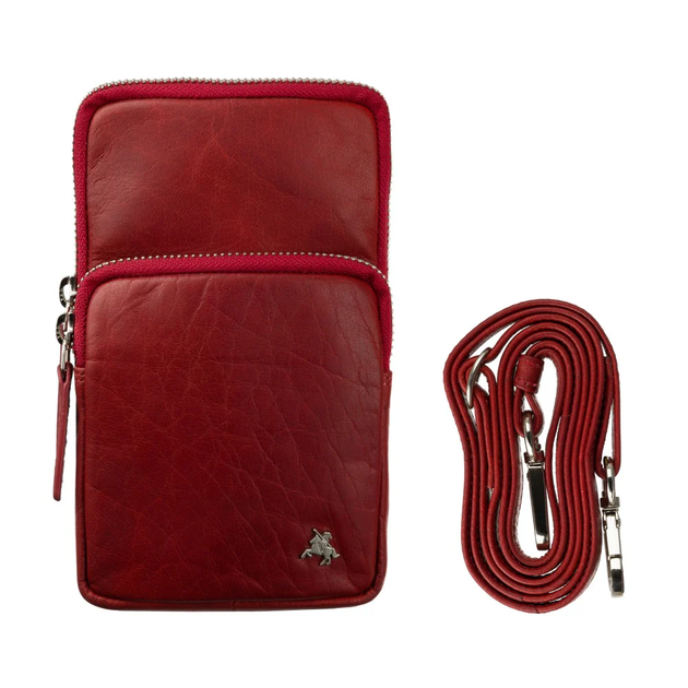 Красная маленькая сумка под телефон Visconti S5 Red - изображение 8