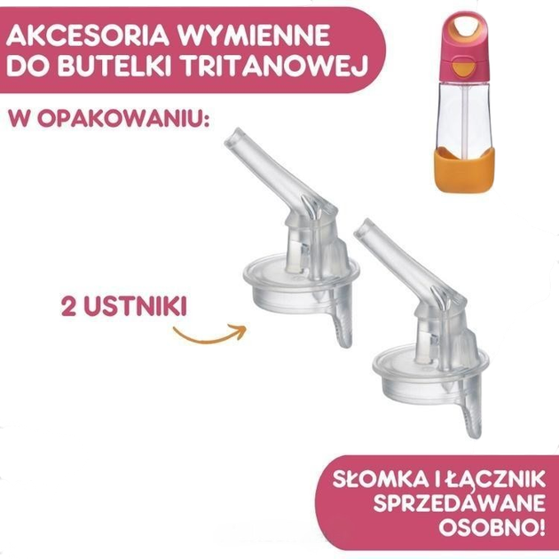 Запасні силіконові мундштуки B.box для пляшки Tritan Drink Bottle 2 шт. BB00694 (9353965006947) - Фото 2 Запасні силіконові мундштуки B.box для пляшки Tritan Drink Bottle 2 шт. BB00694 (9353965006947) - зображення 2