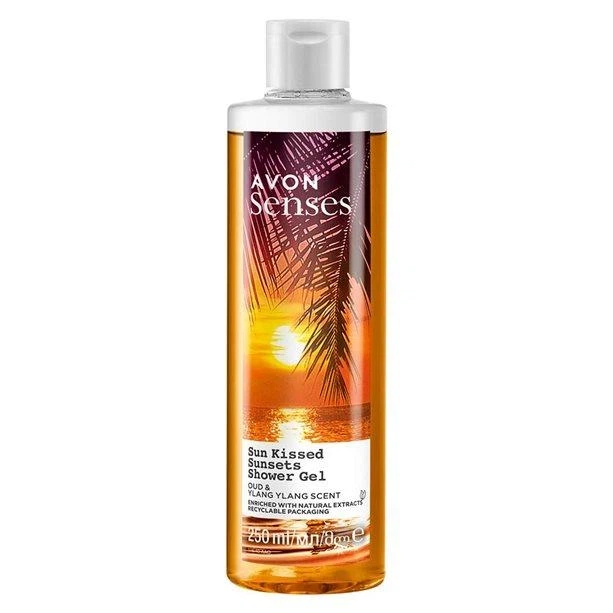 Зволожувальний гель для душу Avon Senses «Поцілунок сонця» 250 мл - Фото 1 Зволожувальний гель для душу Avon Senses «Поцілунок сонця» 250 мл - изображение 1