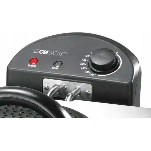 Фритюрница Clatronic FR 3195, 4 л, 2 корзины, 2000 Вт, нержавеющая сталь, холодная зона - изображение 9