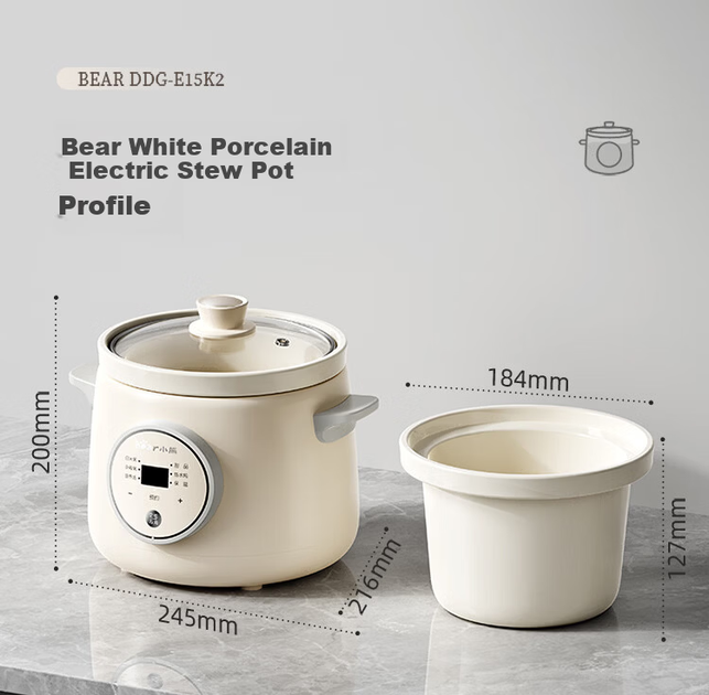 Мультиварка Bear E15K2 для каши/супа/детского питания, 1.5 л - изображение 2