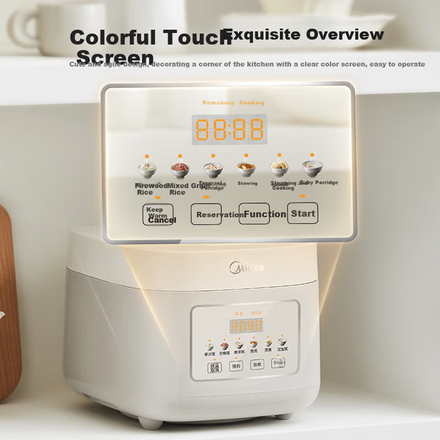 Рисоварка Midea MB-RE387S электрическая 3 л, нержавеющая сталь 316L, для 2-3 персон - изображение 5