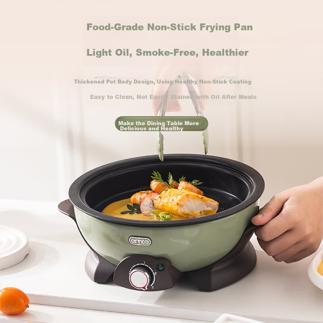 Кастрюля ERNTE Small Green Pot электрическая 2л, для 2-3 человек, оливково-зеленая, EHP-25012S - изображение 5